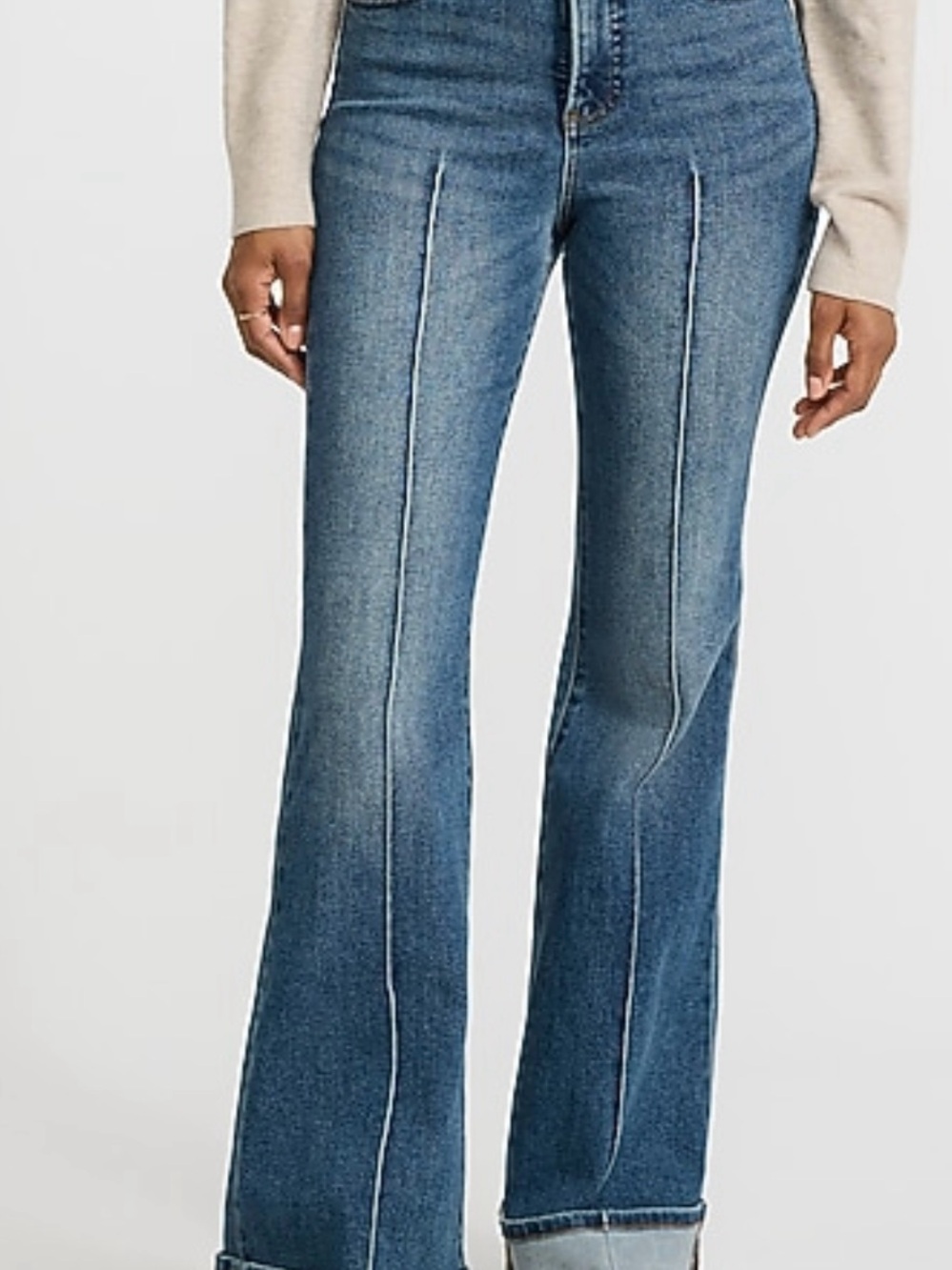 Express ’70s Flare High Rise Jeans Size 4S Hyper Stretch